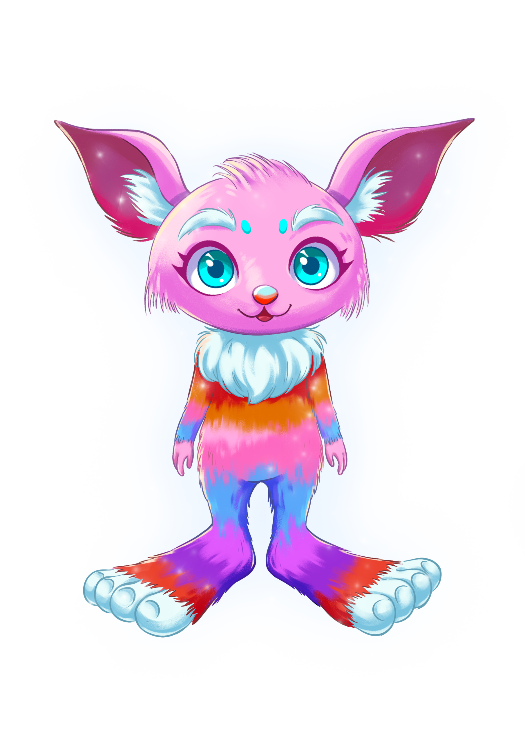 Luna standing straight